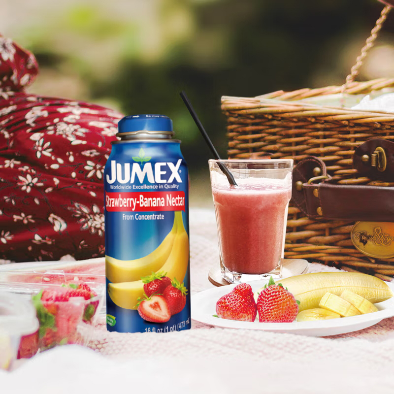 果美樂·生活進口果汁 Jumex果美樂·生活 草莓香蕉汁 自然更健康 果汁飲料 12瓶裝台灣同城配送
