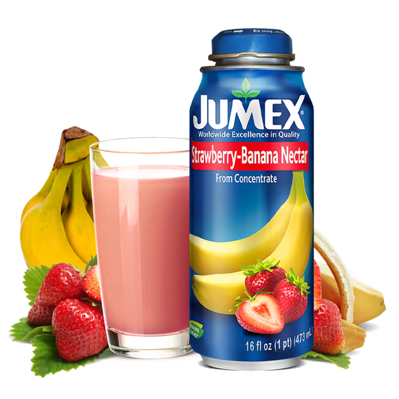 果美樂·生活進口果汁 Jumex果美樂·生活 草莓香蕉汁 自然更健康 果汁飲料 12瓶裝台灣同城配送